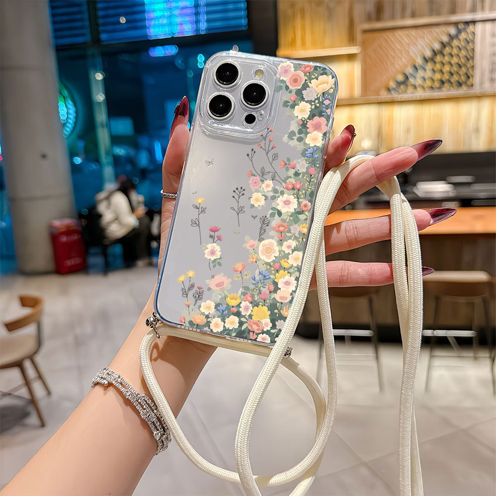 Apple Iphone 16 - Crossbody Lanyard Strap Phone Case For
