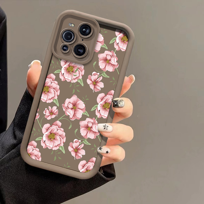 Oppo Find X8 - Silicone Flower Phone Case For OPPO