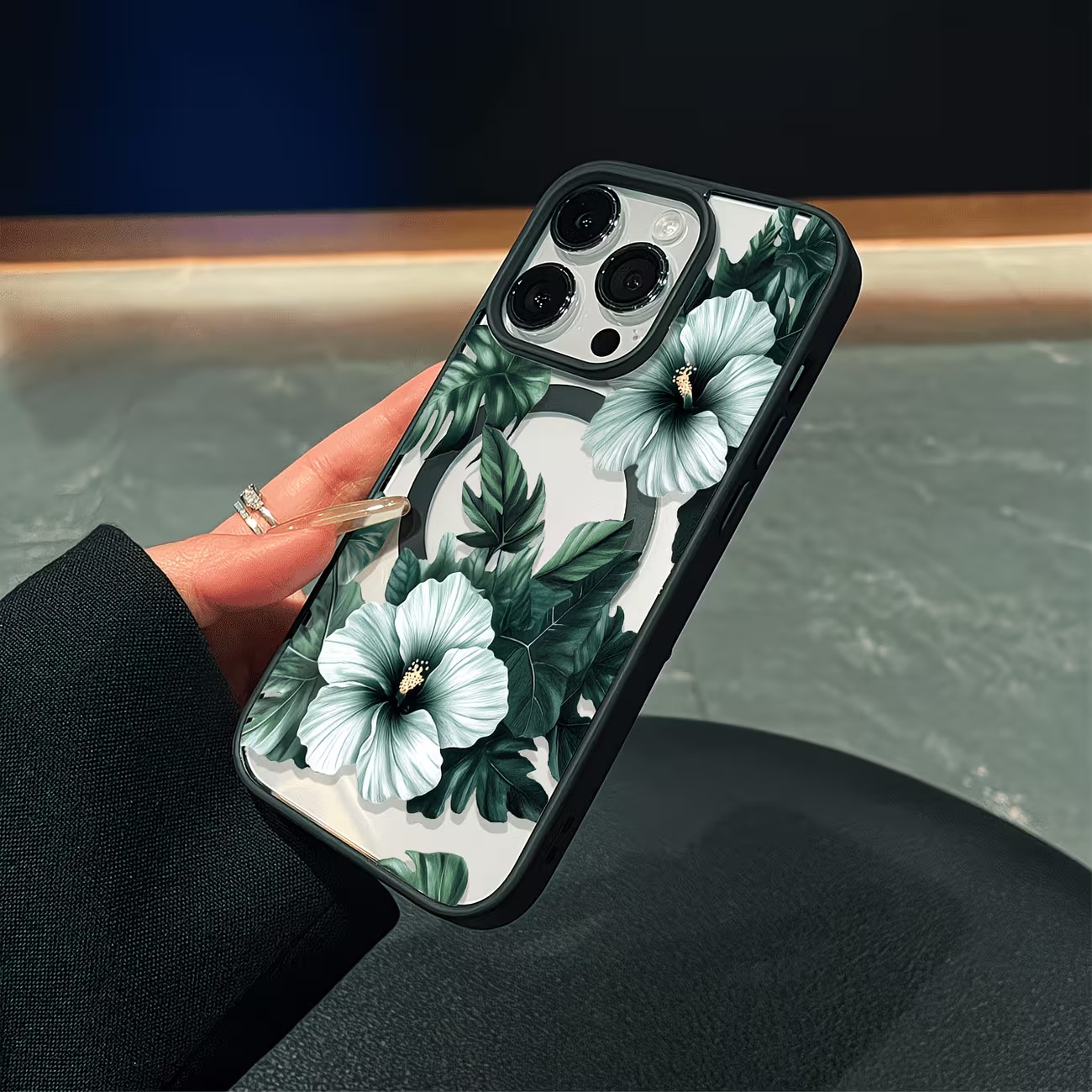 Green Floral Print Phone Case  - Apple Iphone 16 ulasan dan harga