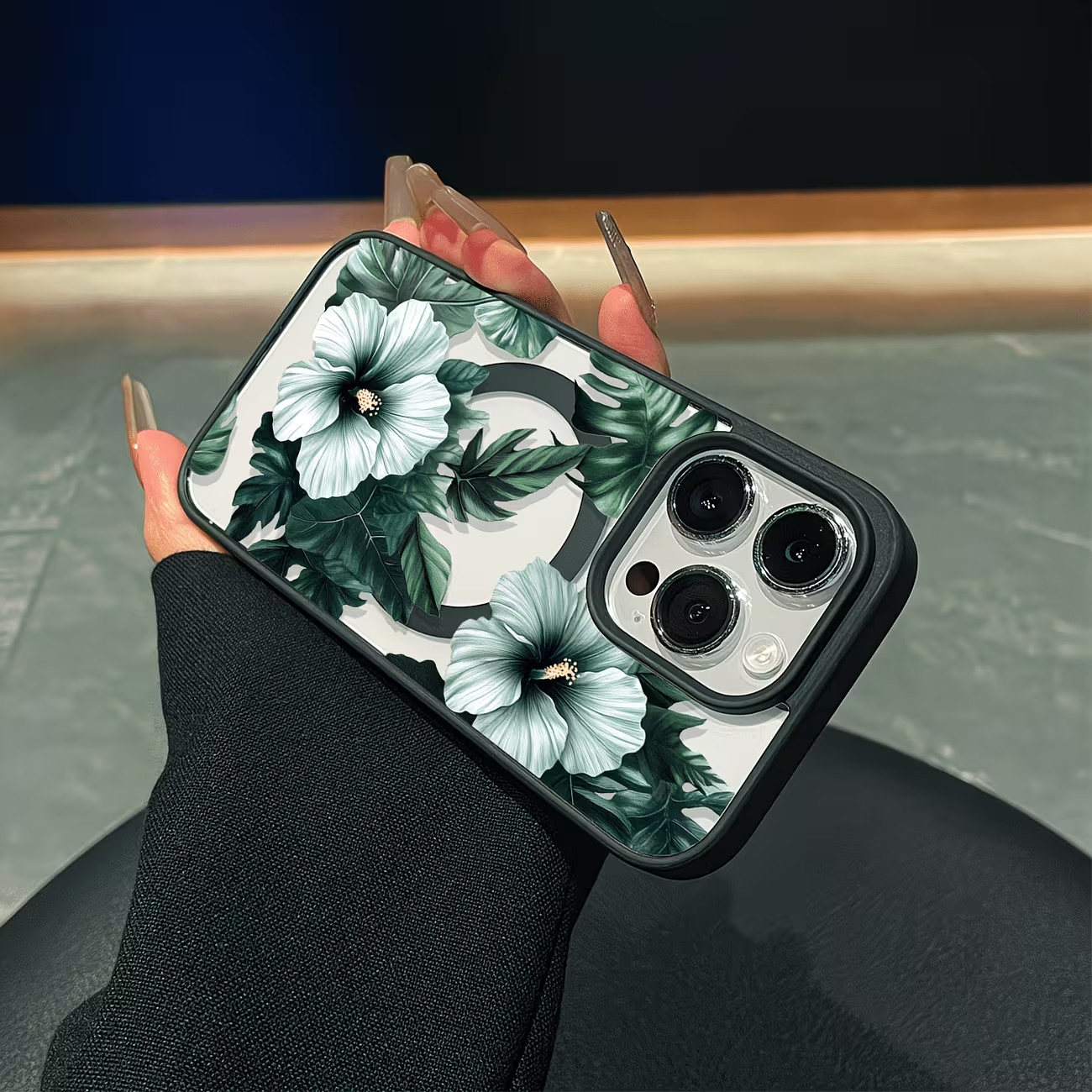 Green Floral Print Phone Case  - Apple Iphone 16 ulasan dan harga