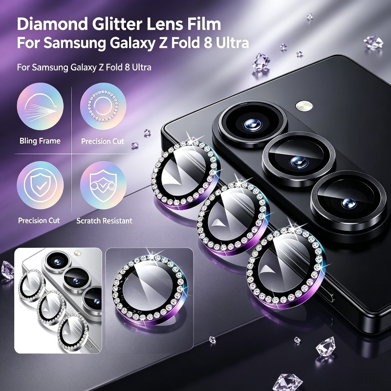3D Rhinestone Sparkling 9H Len - Tempered Glass Screen 9H ulasan dan harga